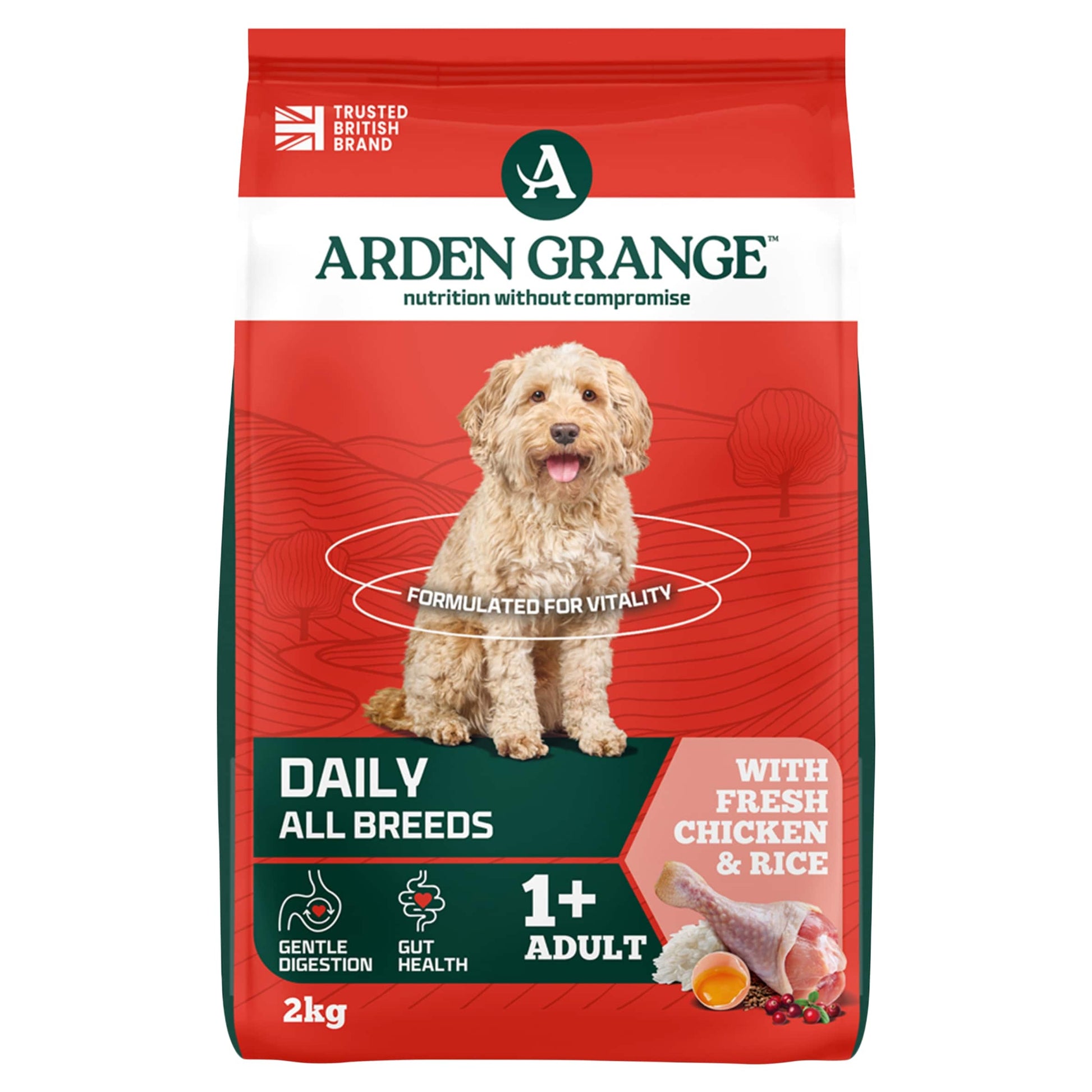 Arden Grange Adult Dog Food With Fresh Chicken and Rice 2kg — image 1