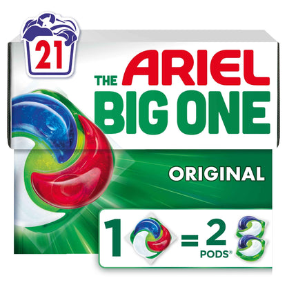ARIEL The Big One Original Washing Liquid Pods 21 Washes 762.3g