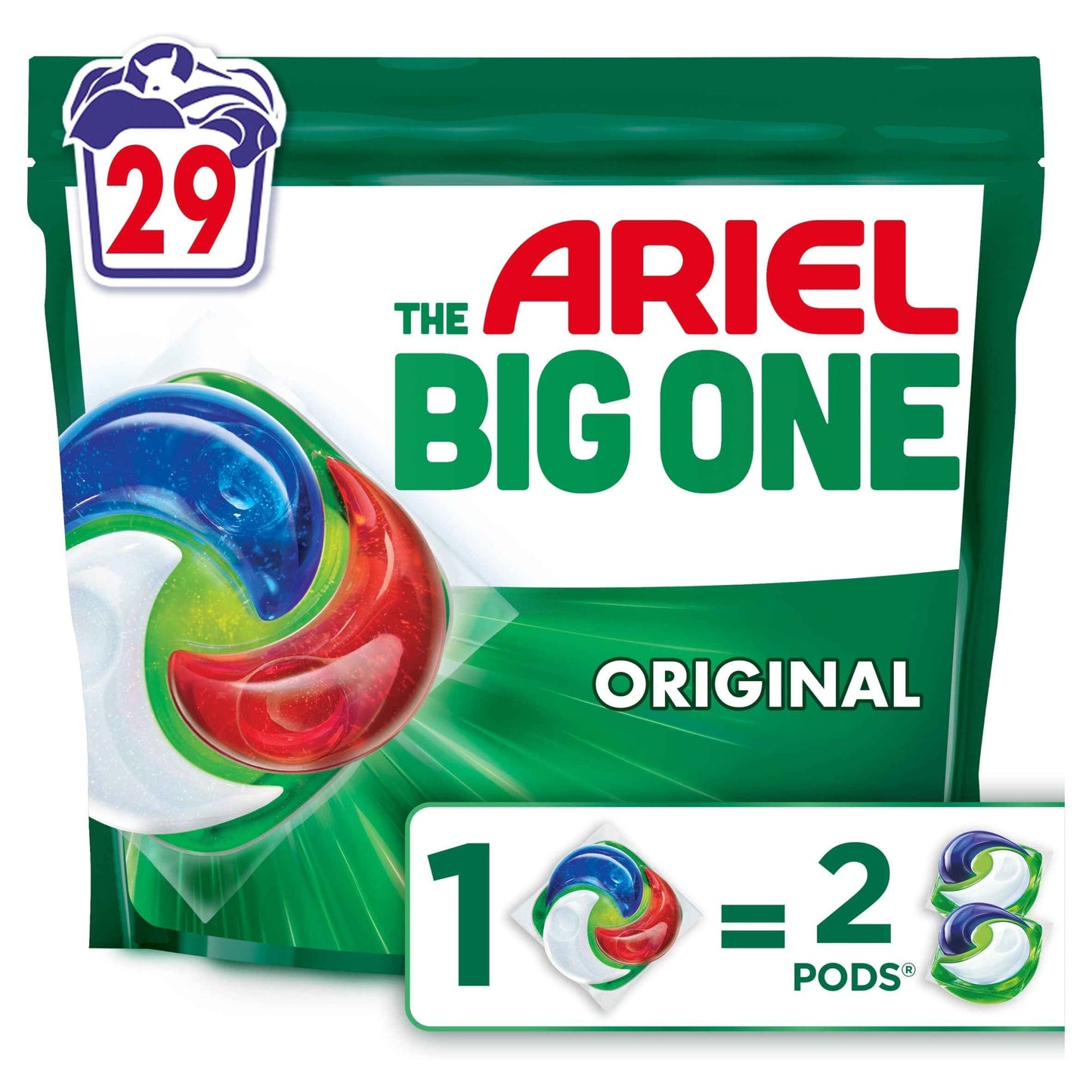 ARIEL The Big One Original Washing Liquid Pods 29 Washes 1052.7g