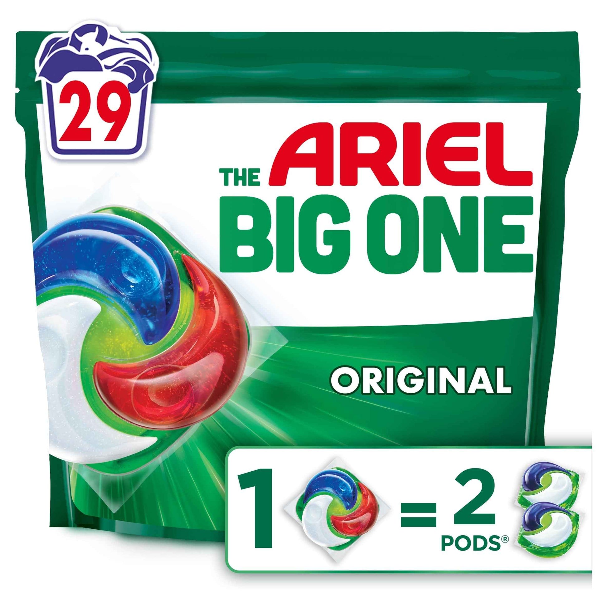 ARIEL The Big One Original Washing Liquid Pods 29 Washes 1052.7g