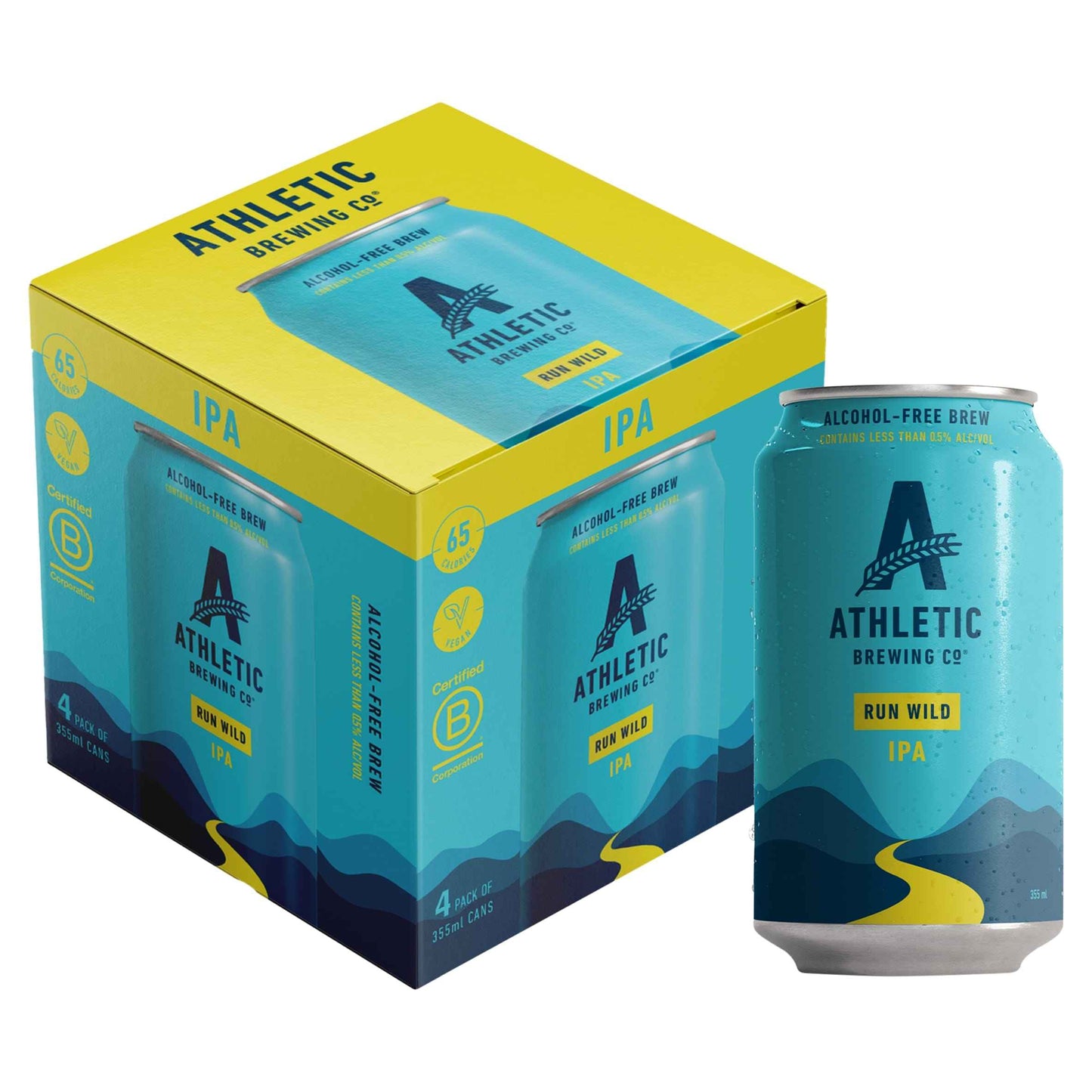 Athletic Brewing Co. Run Wild Alcohol Free Ipa 4x355ml
