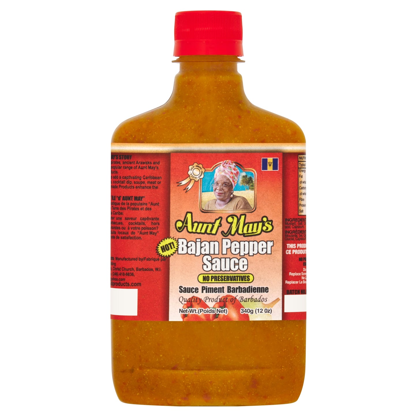 Aunt May's Bajan Pepper Sauce 340G — image 1