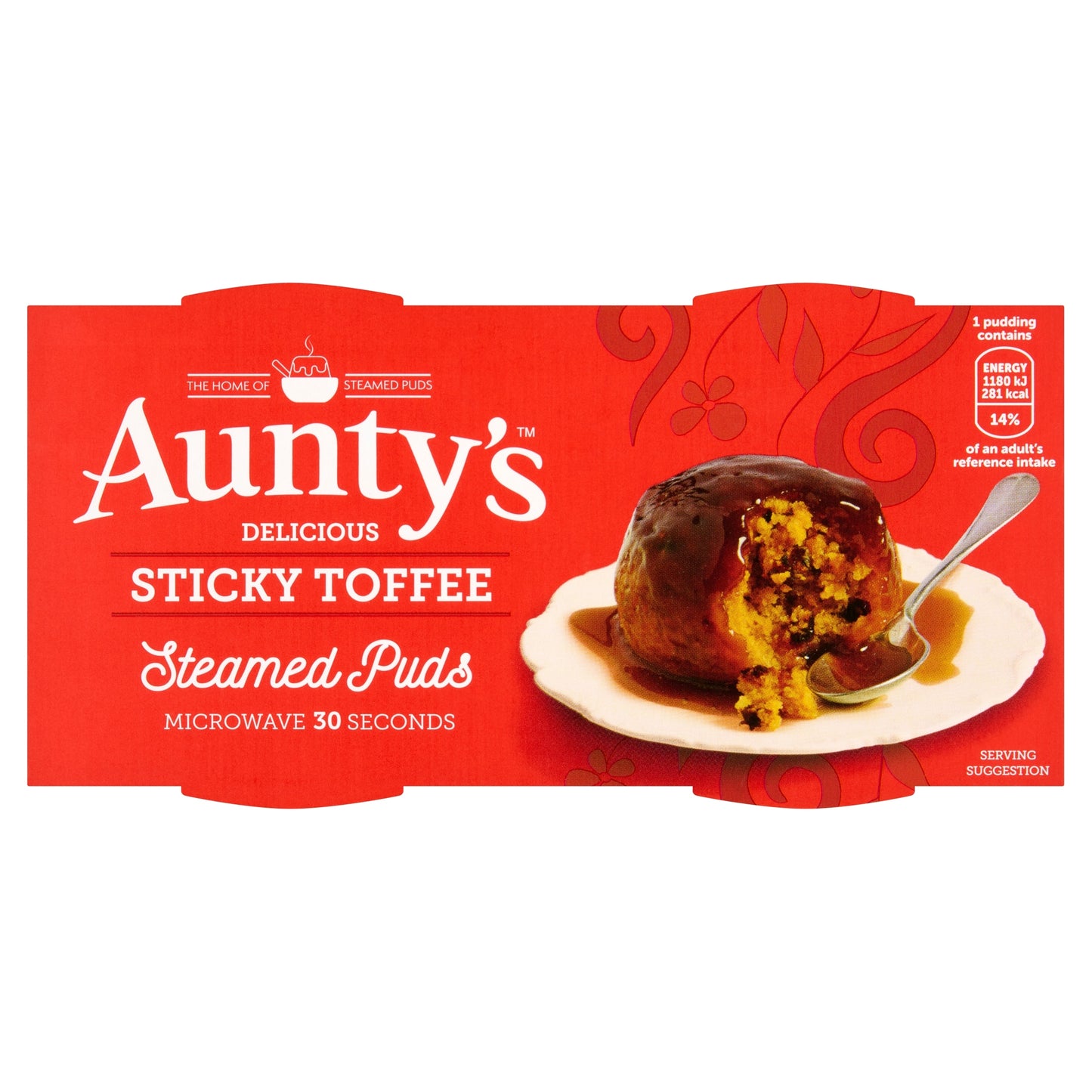 Auntys Sticky Toffee Steamed Puddings 2 X 95G — image 1