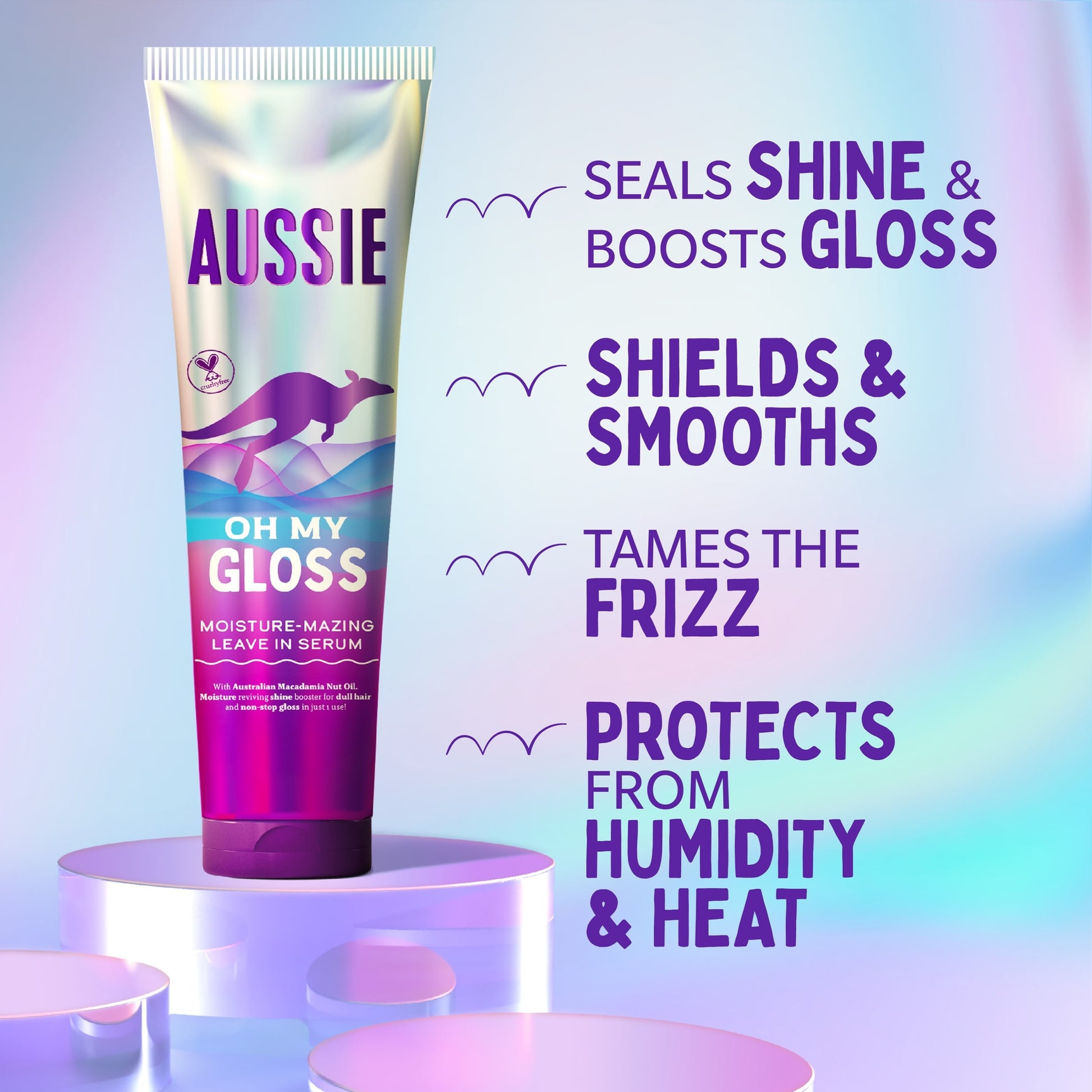 Aussie Oh My Gloss Moisture-Mazing Leave in Serum 160ml — image 2