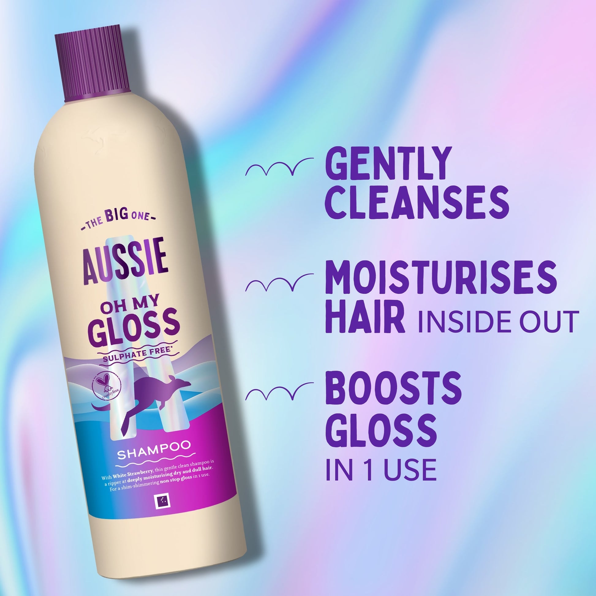 Aussie Oh My Gloss Sulphate Free Shampoo 400ml — image 2
