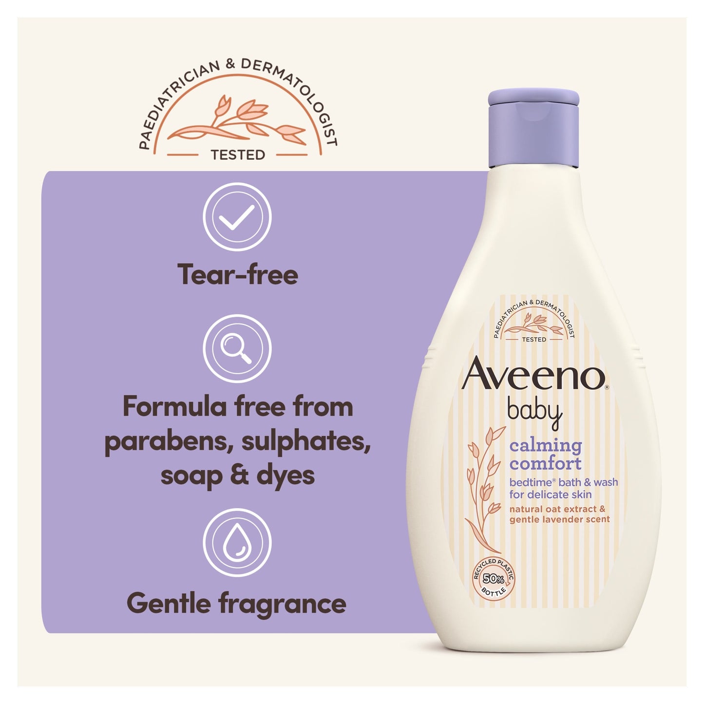 Aveeno Baby Calming Comfort Bedtime Bath & Wash 250ml — image 3