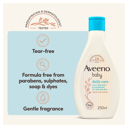 Aveeno Baby Daily Care 2-in-1 Shampoo & Conditioner 250ml — image 3