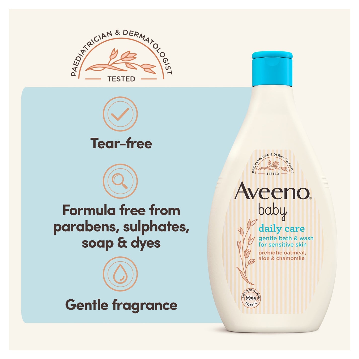 Aveeno Baby Daily Care Gentle Bath & Wash For Sensitive Skin 400ml — image 3