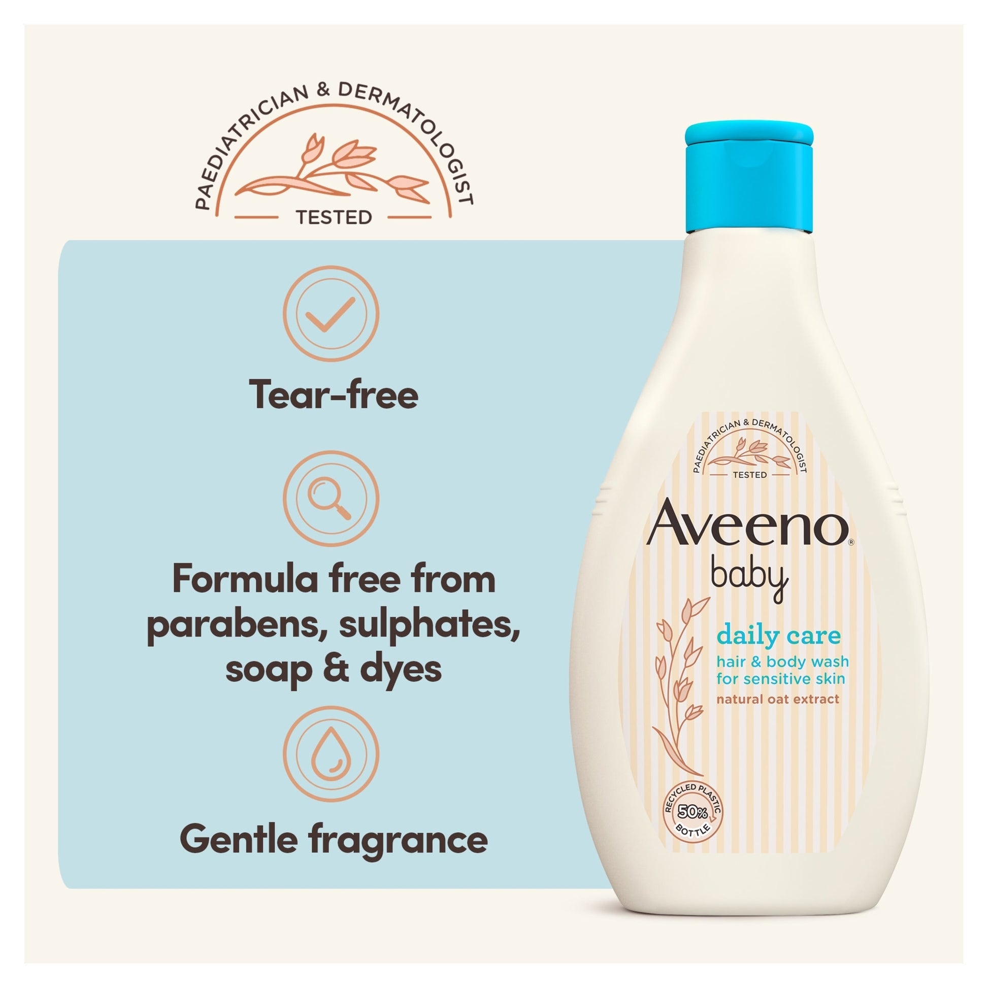 Aveeno Baby Daily Care Hair & Body Wash For Sensitive Skin 250ml — image 3