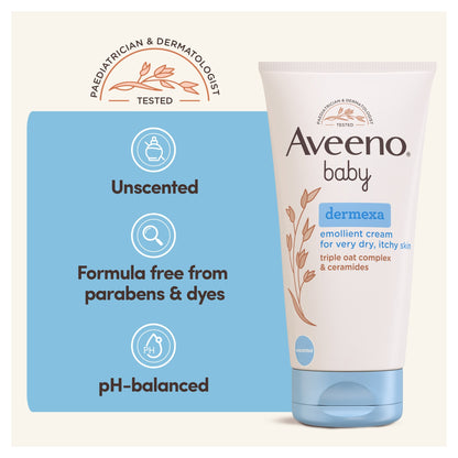 Aveeno Baby Dermexa Emollient Cream Baby Lotion Dry & Itchy Skin 150ml — image 2