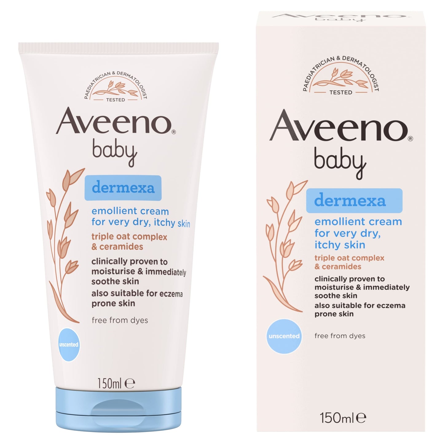 Aveeno Baby Dermexa Emollient Cream Baby Lotion Dry & Itchy Skin 150ml — image 4
