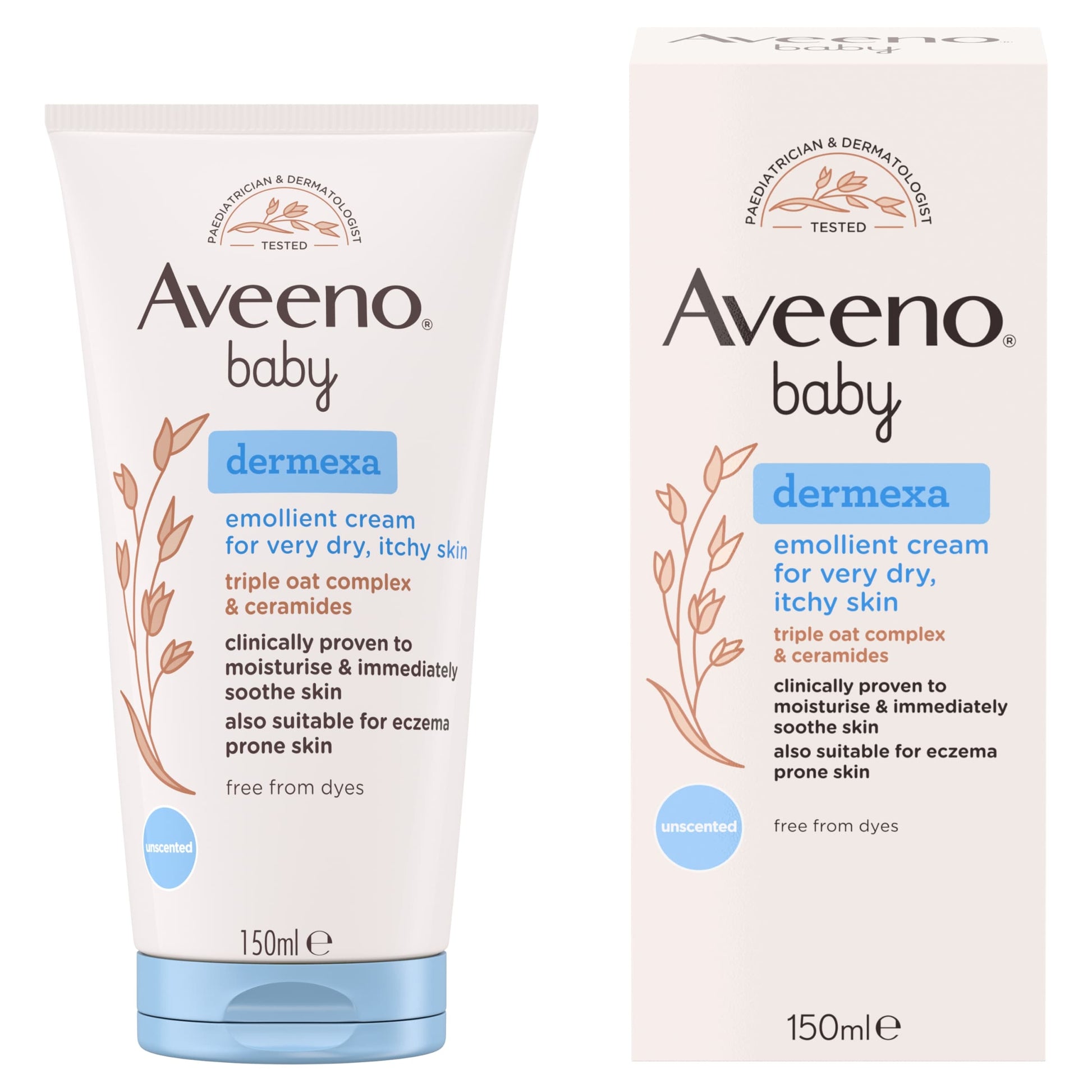 Aveeno Baby Dermexa Emollient Cream Baby Lotion Dry & Itchy Skin 150ml — image 4