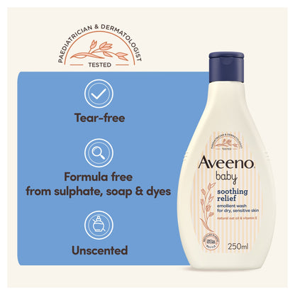 Aveeno Baby Soothing Relief Emollient Baby Wash for Dry Skin 250ml — image 4