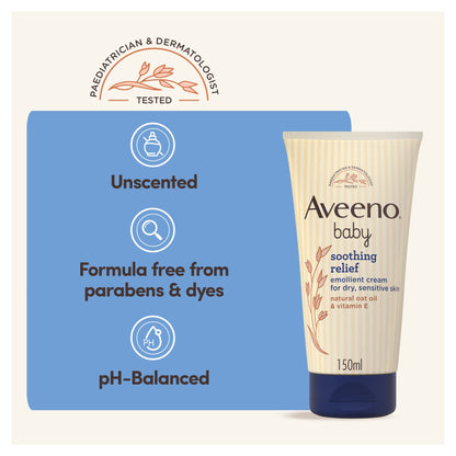 Aveeno Baby Soothing Relief Emollient Cream Baby Lotion Dry Skin 150ml — image 4