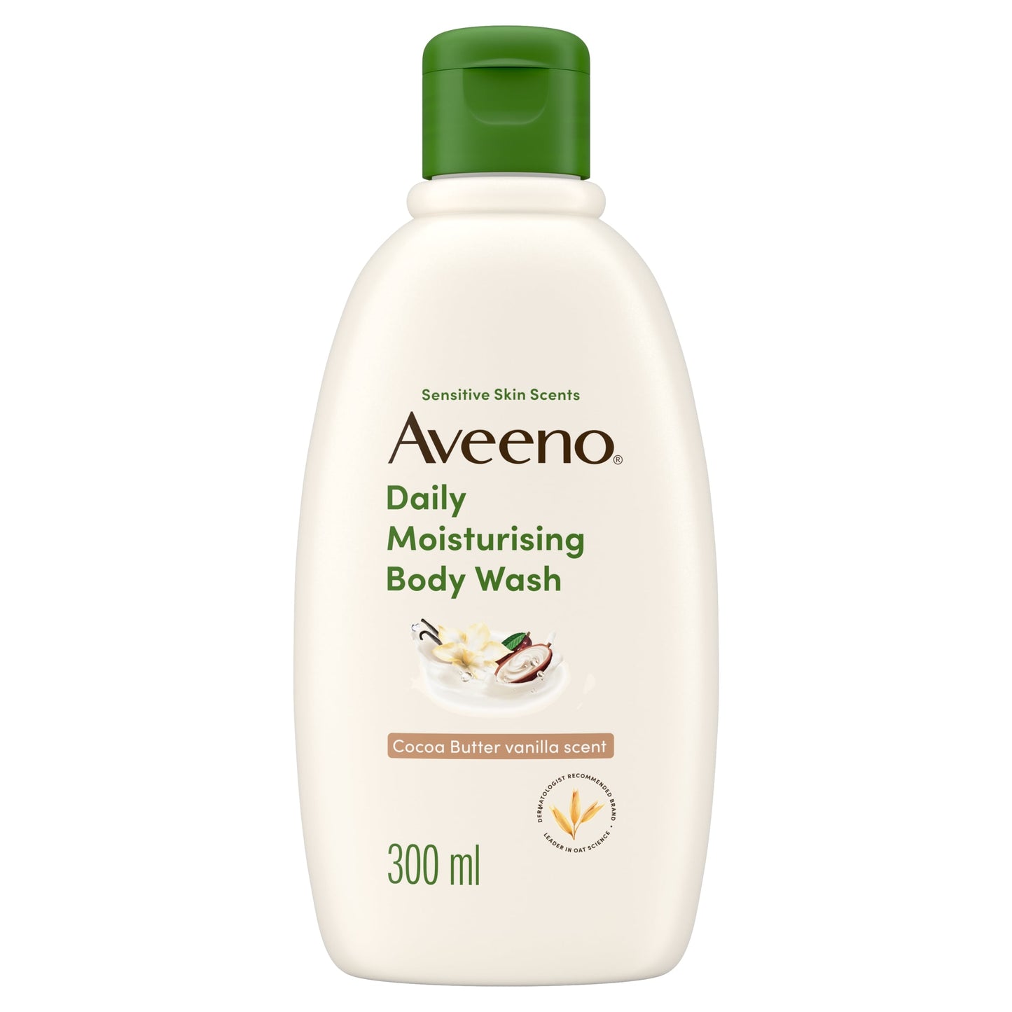 Aveeno Daily Moisturising Body Wash Cocoa Butter Vanilla Scent 300ml — image 1