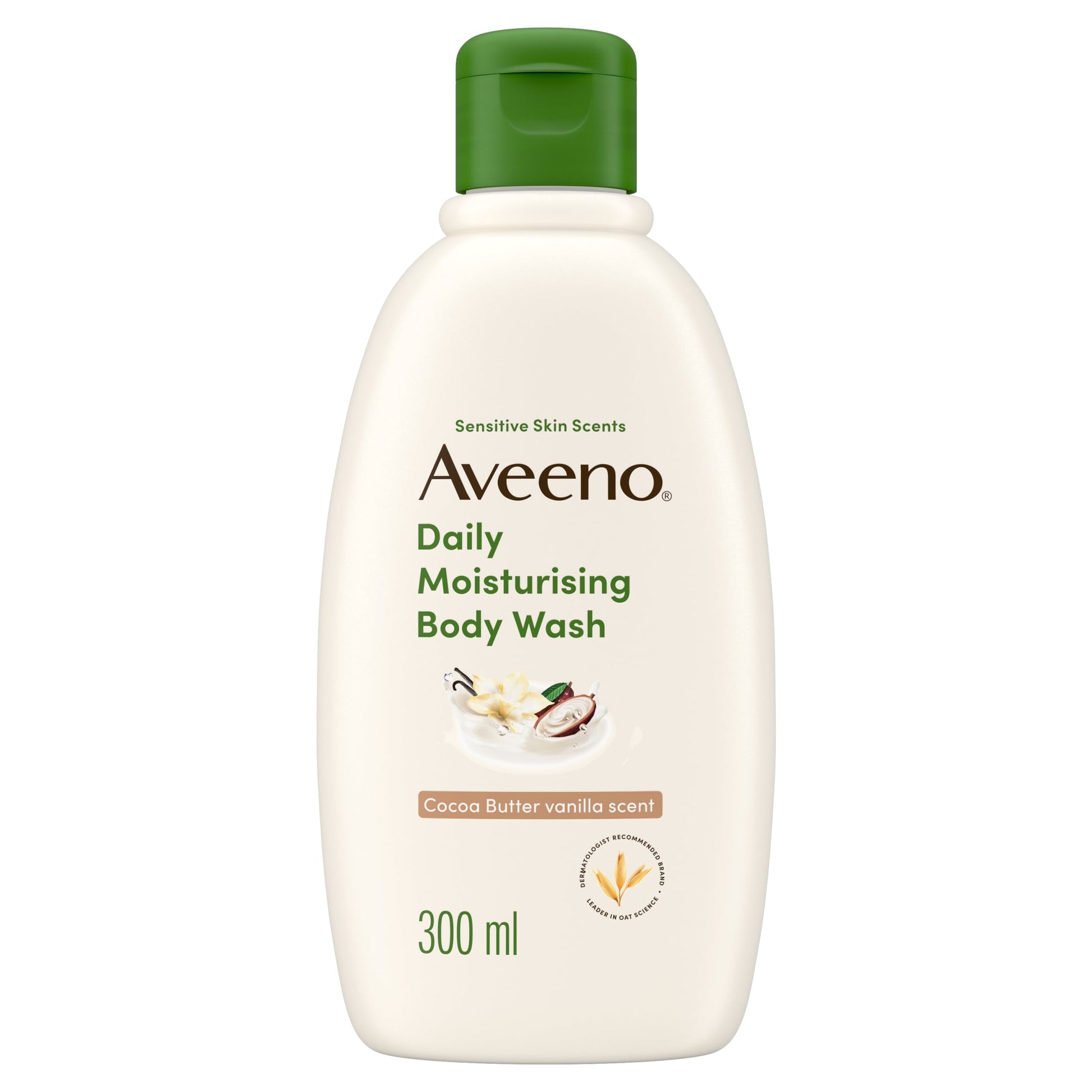Aveeno Daily Moisturising Body Wash Cocoa Butter Vanilla Scent 300ml — image 1