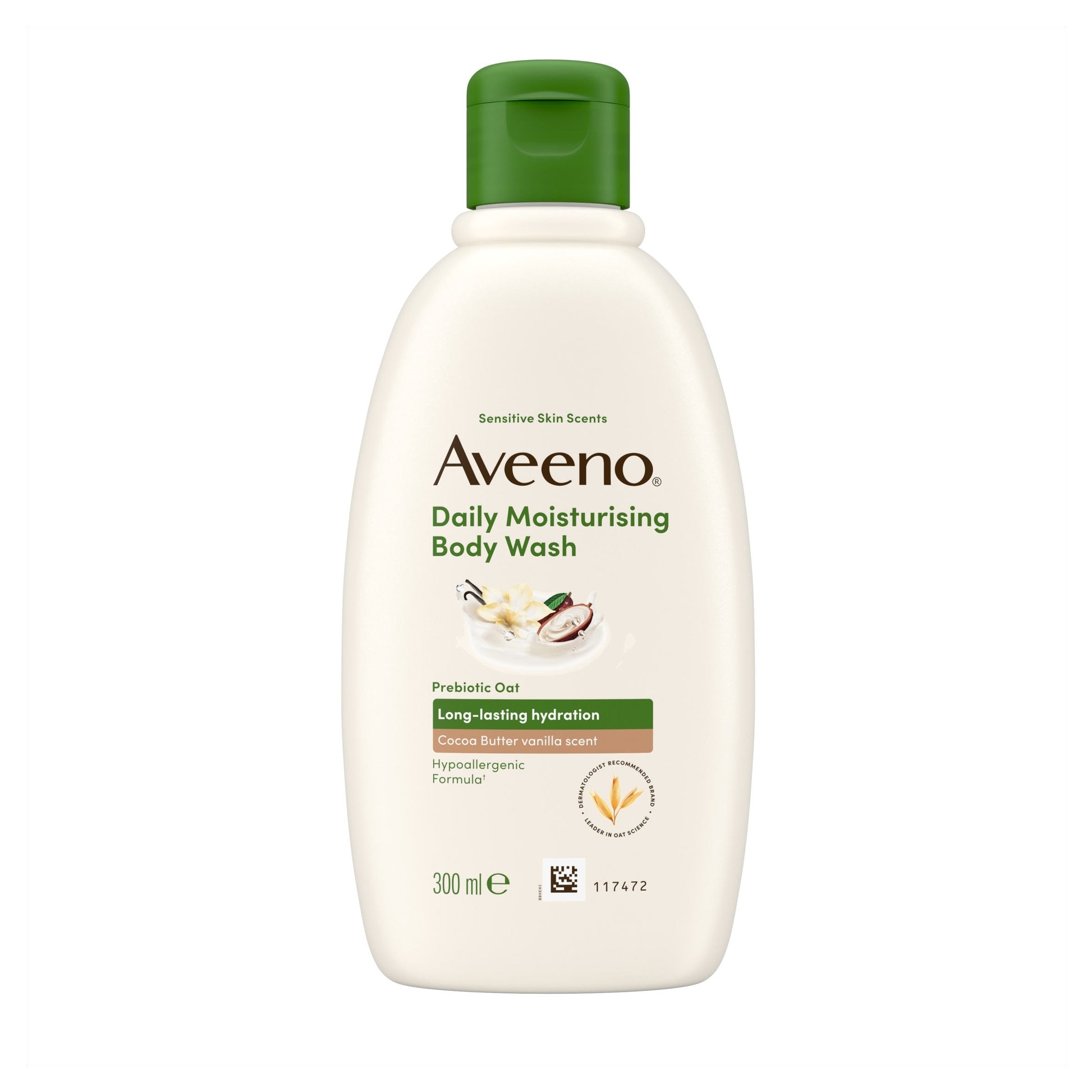 Aveeno Daily Moisturising Body Wash Cocoa Butter Vanilla Scent 300ml — image 2