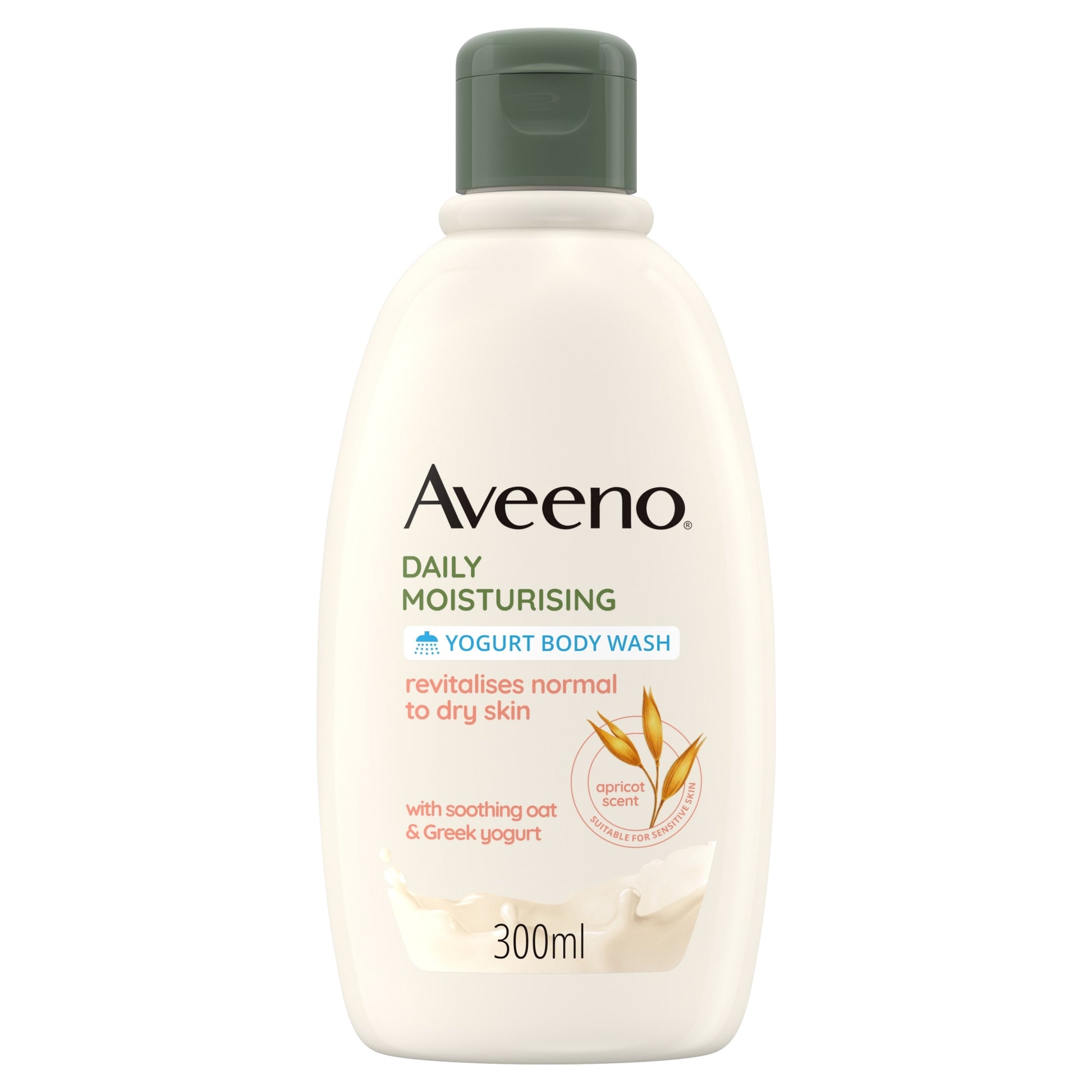 Aveeno Daily Moisturising Yogurt Body Wash Shower Gel 300ml — image 1