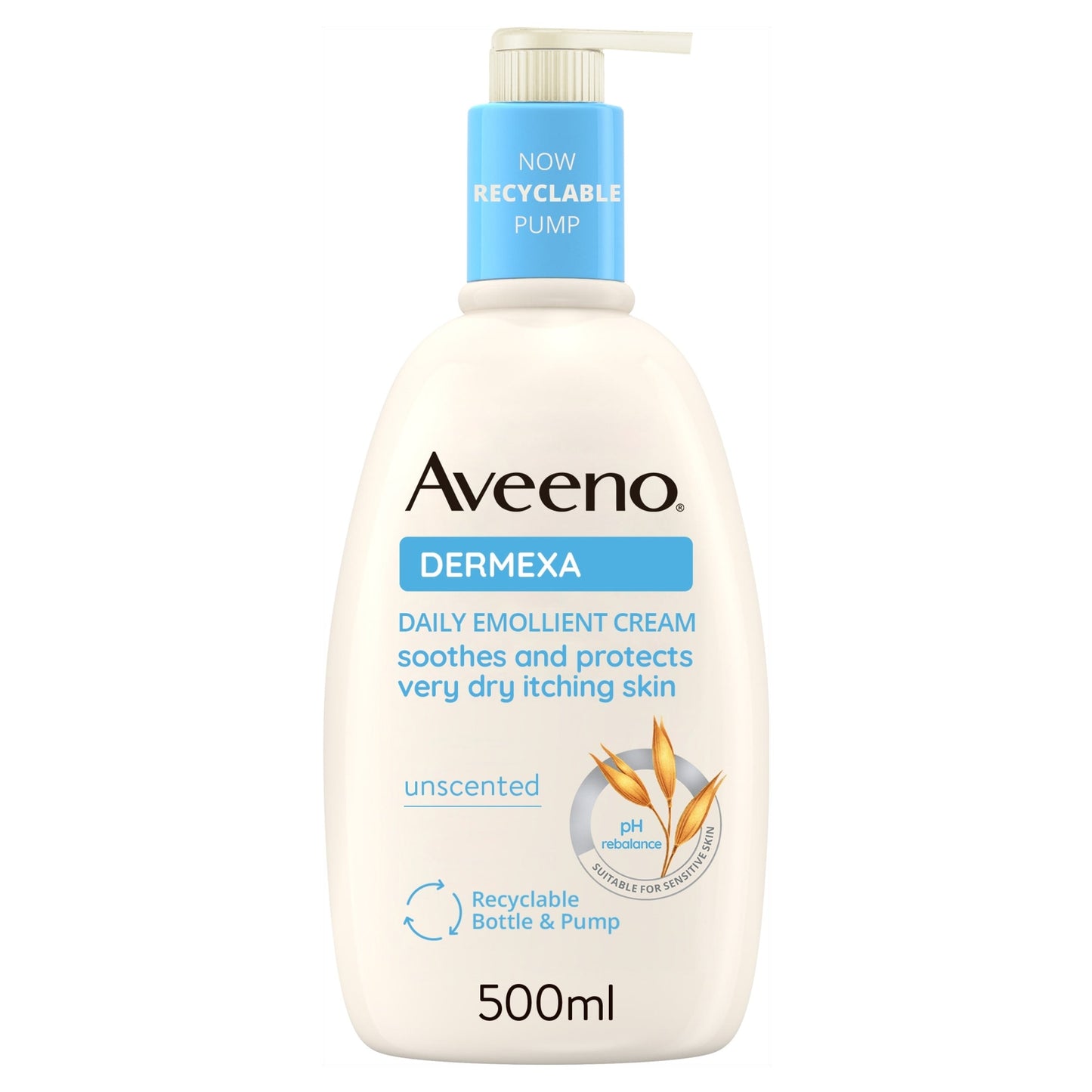 Aveeno Dermexa Daily Emollient Cream Body Lotion Moisturiser 500ml — image 1