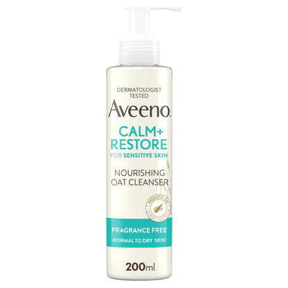 Aveeno Face Calm and Restore Nourishing Oat Cleanser 200ml — image 1