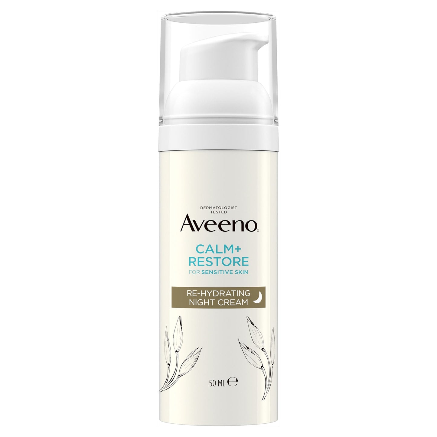 Aveeno Face CALM & RESTORE Night Face Cream Moisturiser 50ml — image 1