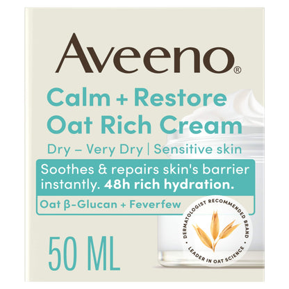 Aveeno Face Calm + Restore Oat Rich Cream 50ml — image 1