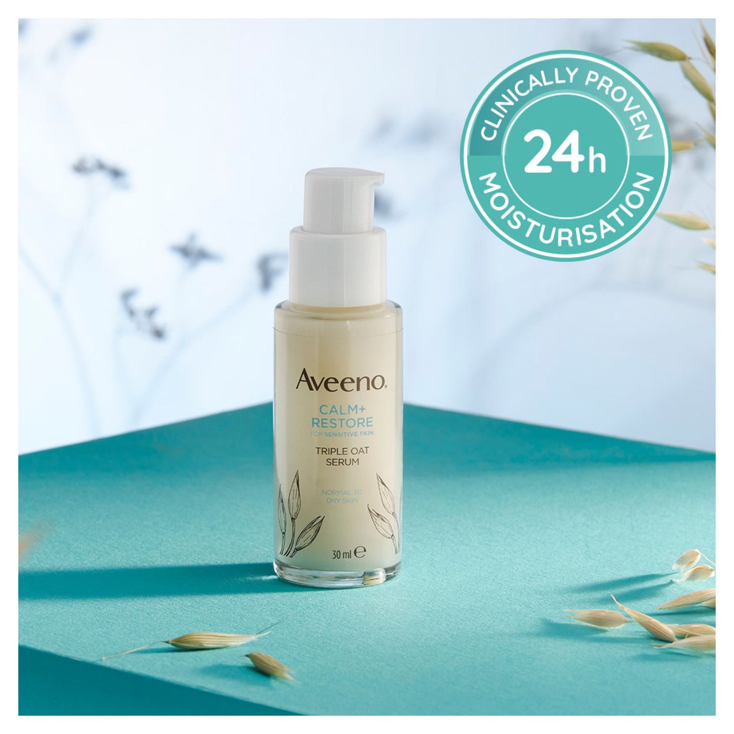 Aveeno Face CALM & RESTORE Oat Serum Face Moisturiser Cream 30ml — image 2