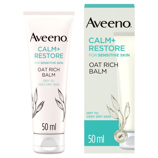 Aveeno Face CALM & RESTORE Ultra Rich Oat Face Cream Moisturiser 50ml — image 1