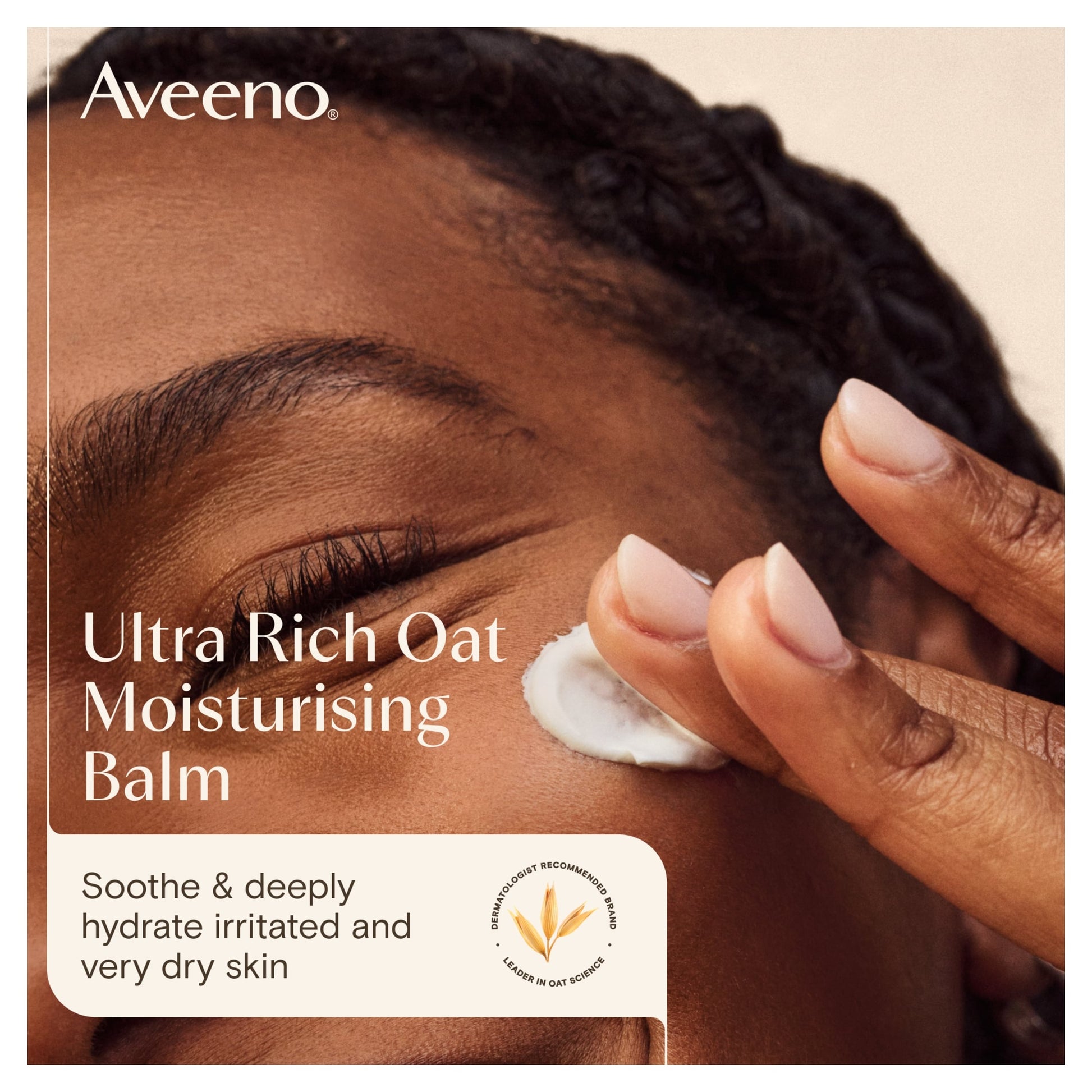 Aveeno Face CALM & RESTORE Ultra Rich Oat Face Cream Moisturiser 50ml — image 2