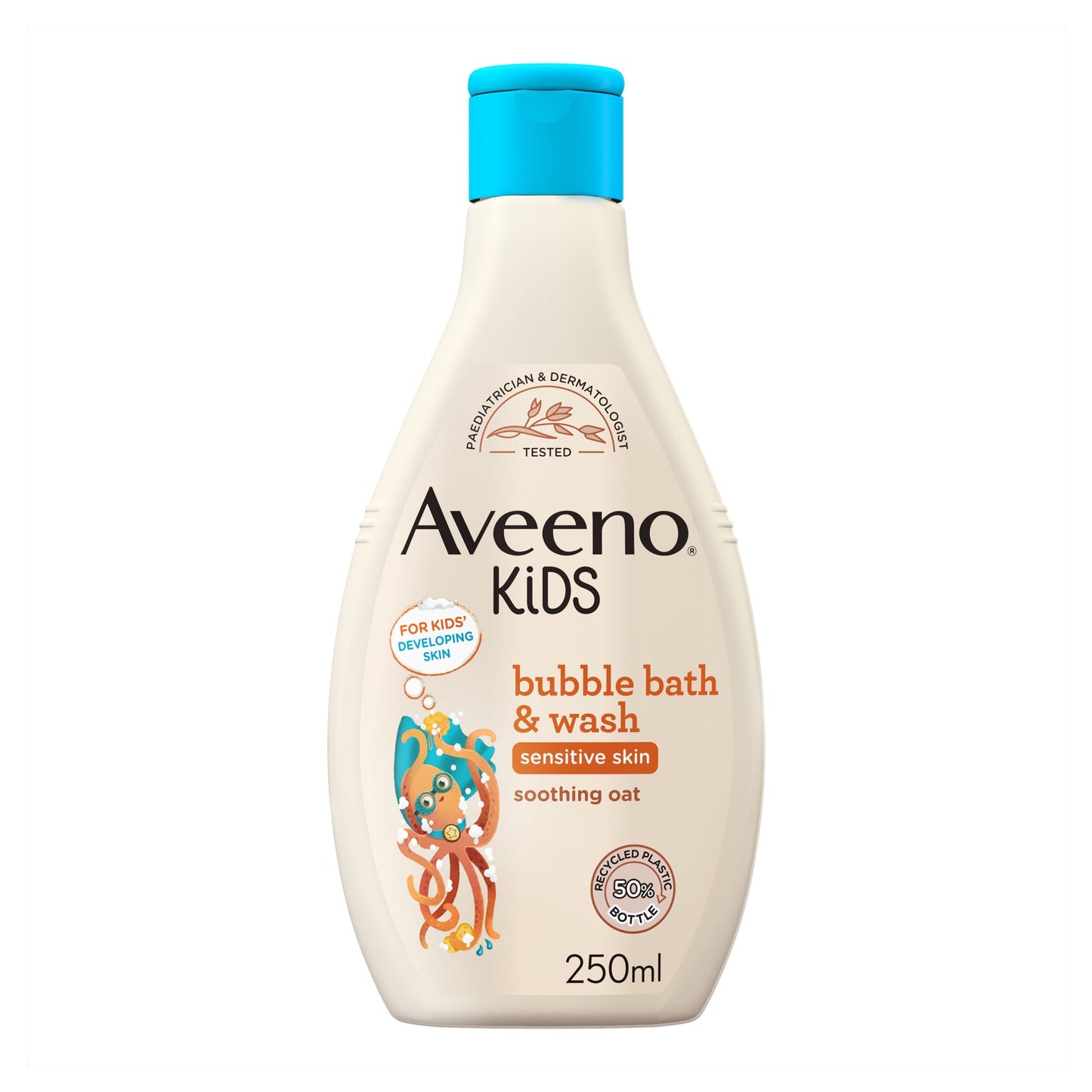 Aveeno Kids Bubble Bath and Wash with Soothing Oat Extract 250ml — image 2