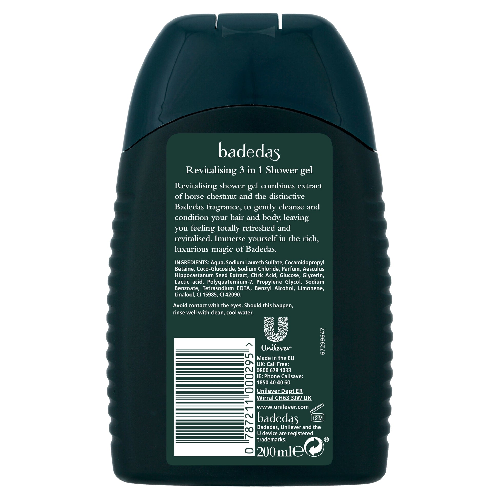 Badedas Revitalising Shower Gel , Shampoo & Conditioner 200Ml — image 2