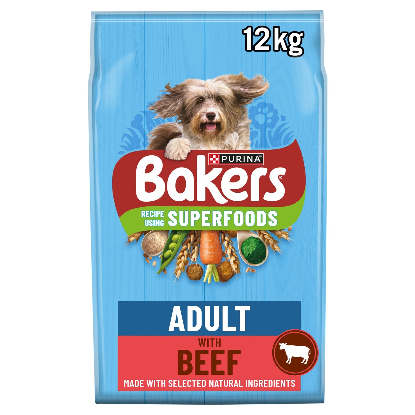 Bakers Adult Dry Dog Food Beef and Veg 12kg — image 1