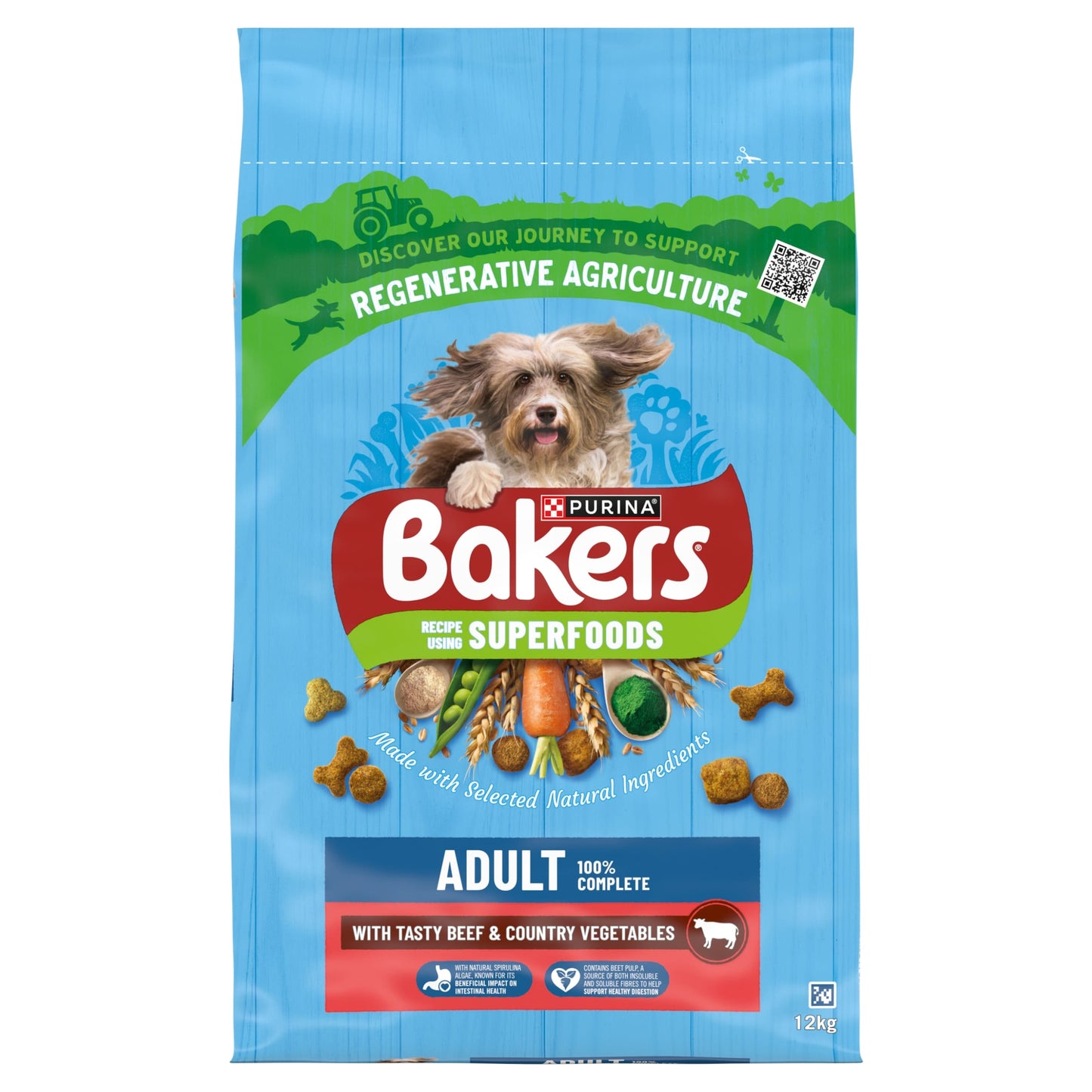 Bakers Adult Dry Dog Food Beef and Veg 12kg — image 2