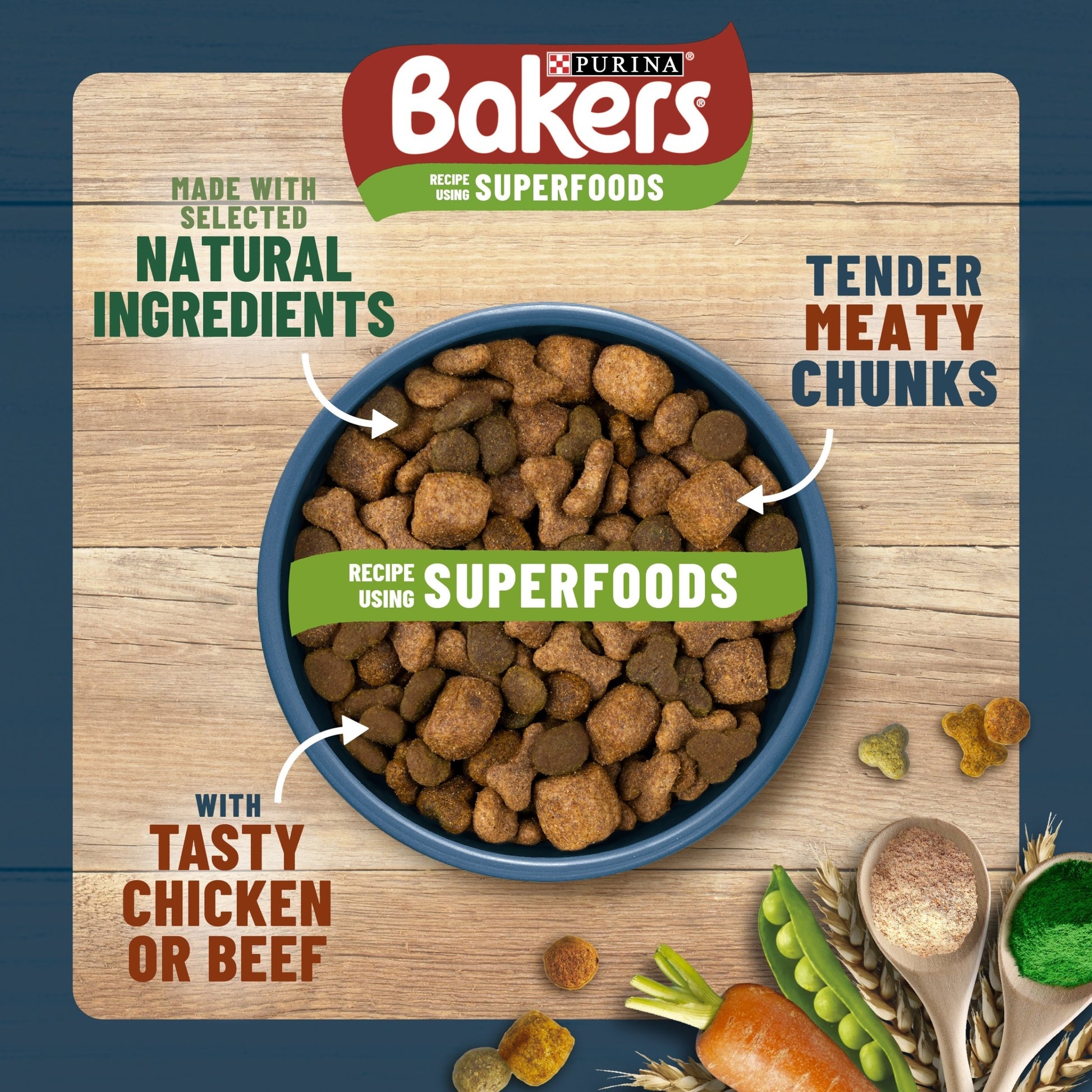 Bakers Adult Dry Dog Food Beef and Veg 12kg — image 3