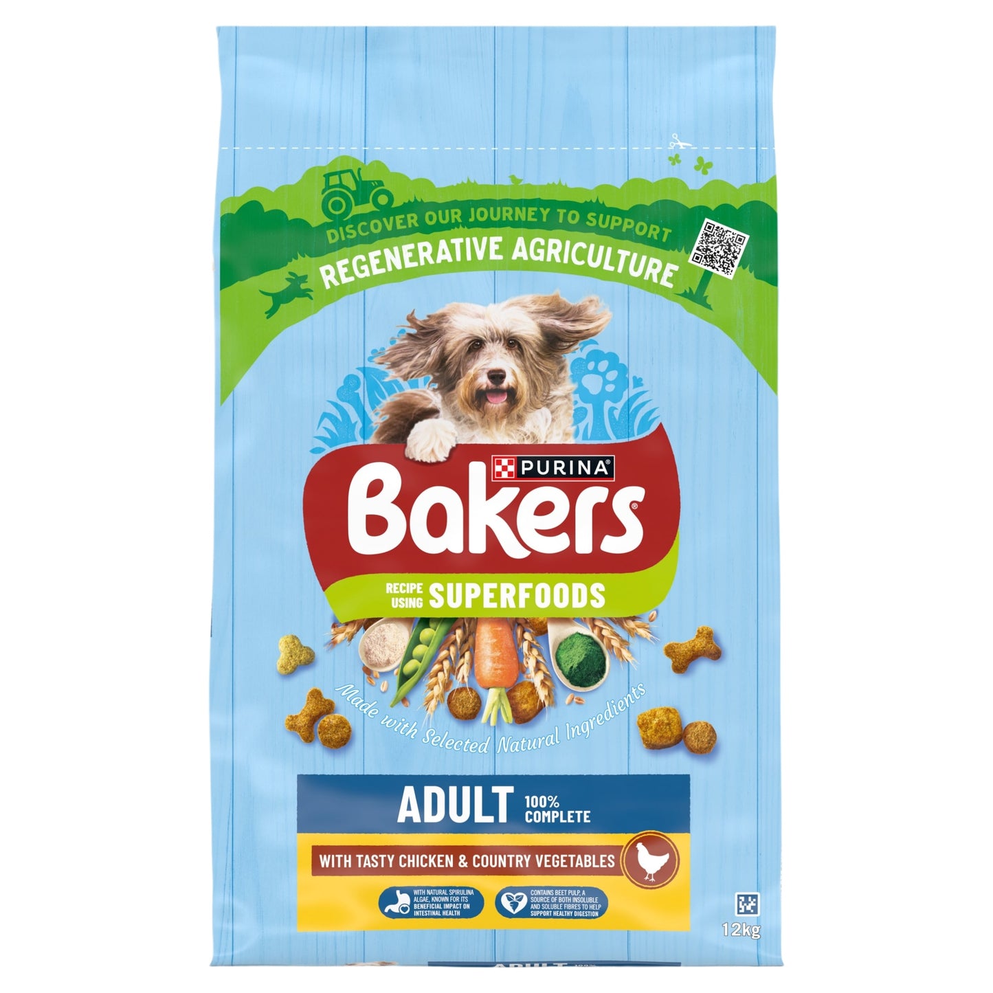 Bakers Adult Dry Dog Food Chicken and Veg 12kg — image 2