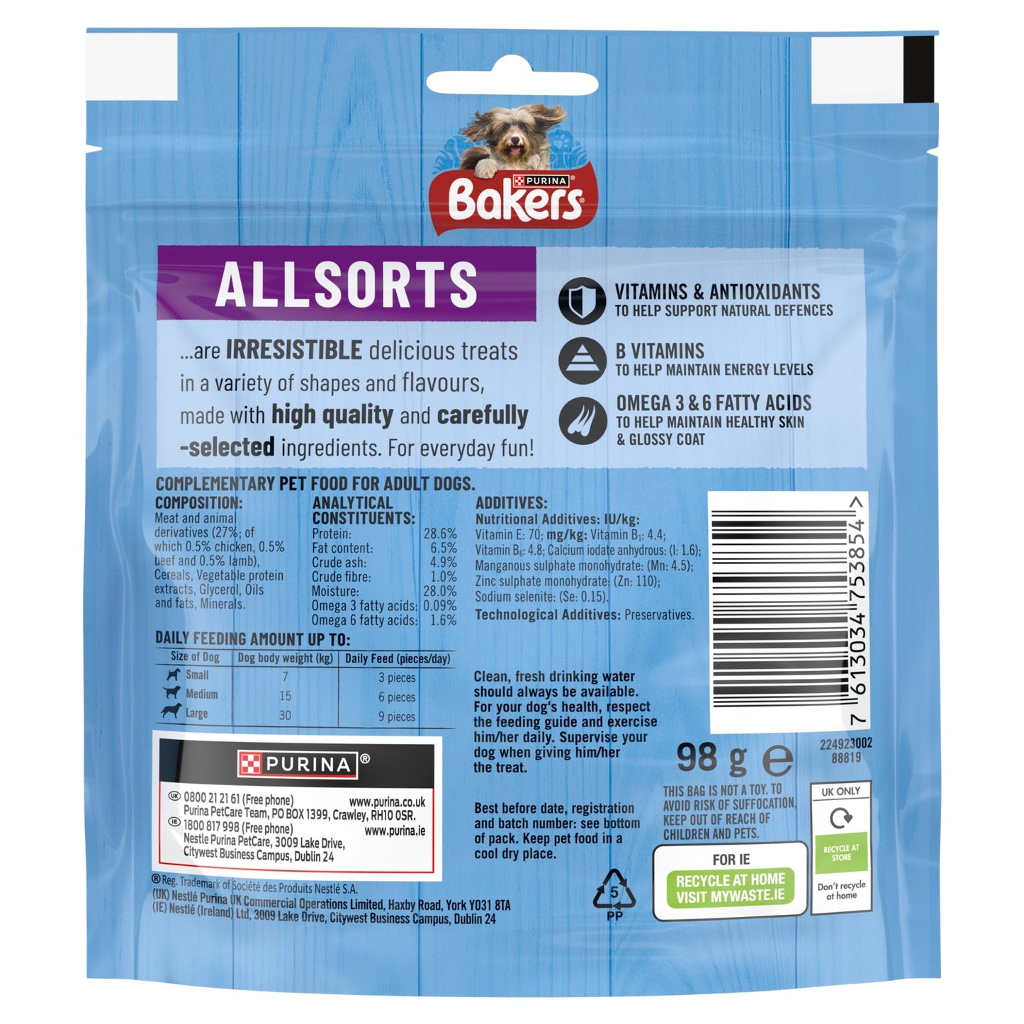 BAKERS Allsorts Chicken; Beef and Lamb Dog Treats 98g — image 2