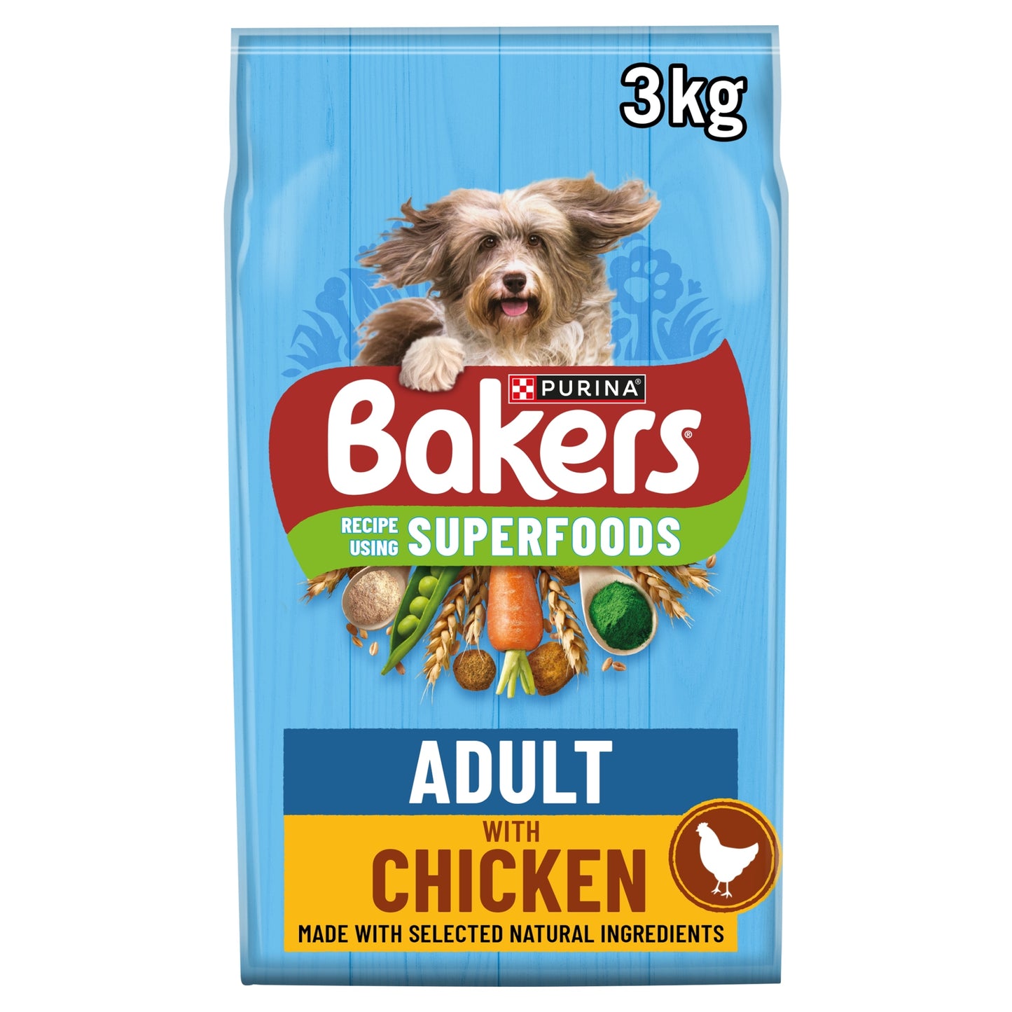 BAKERS Chicken with Vegetables Dry Dog Food 3kg — image 1