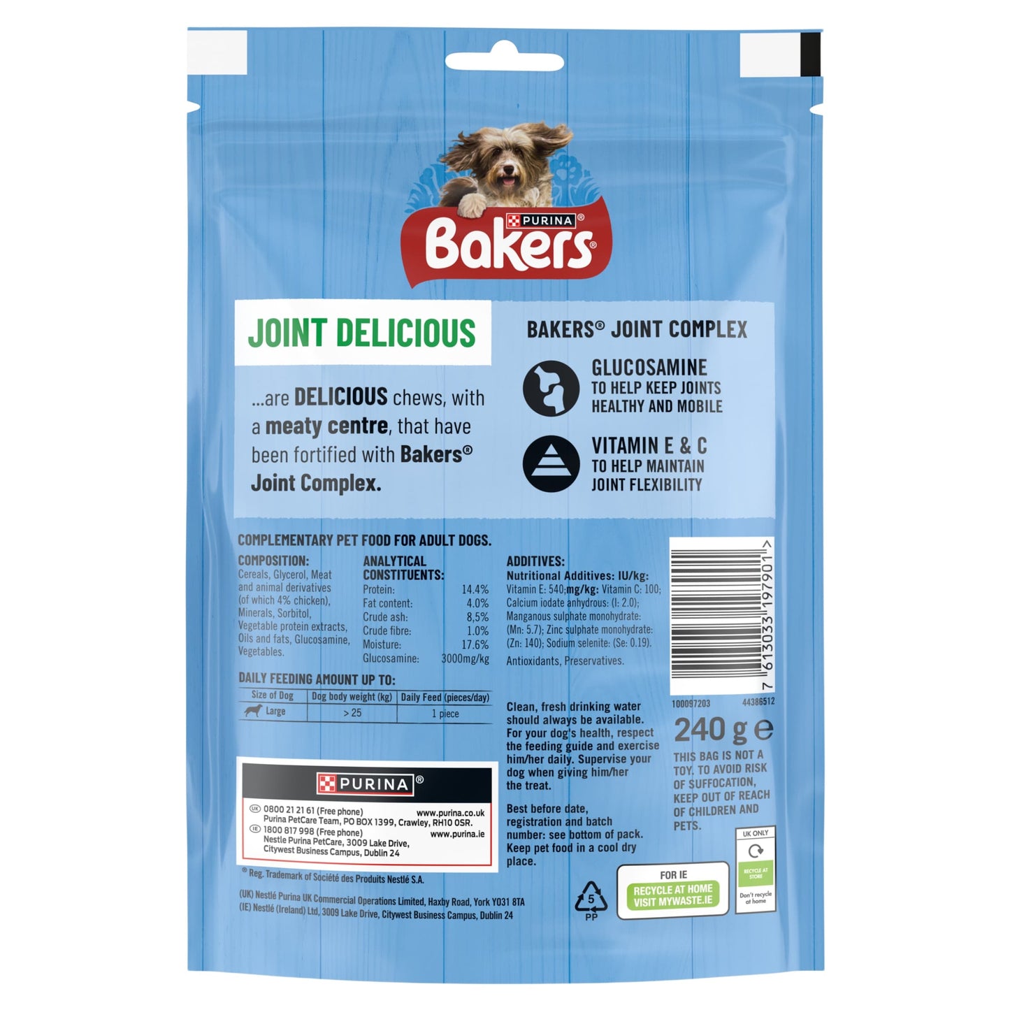 BAKERS Joint Delicious Large Chicken Dog Chews 240g — image 2