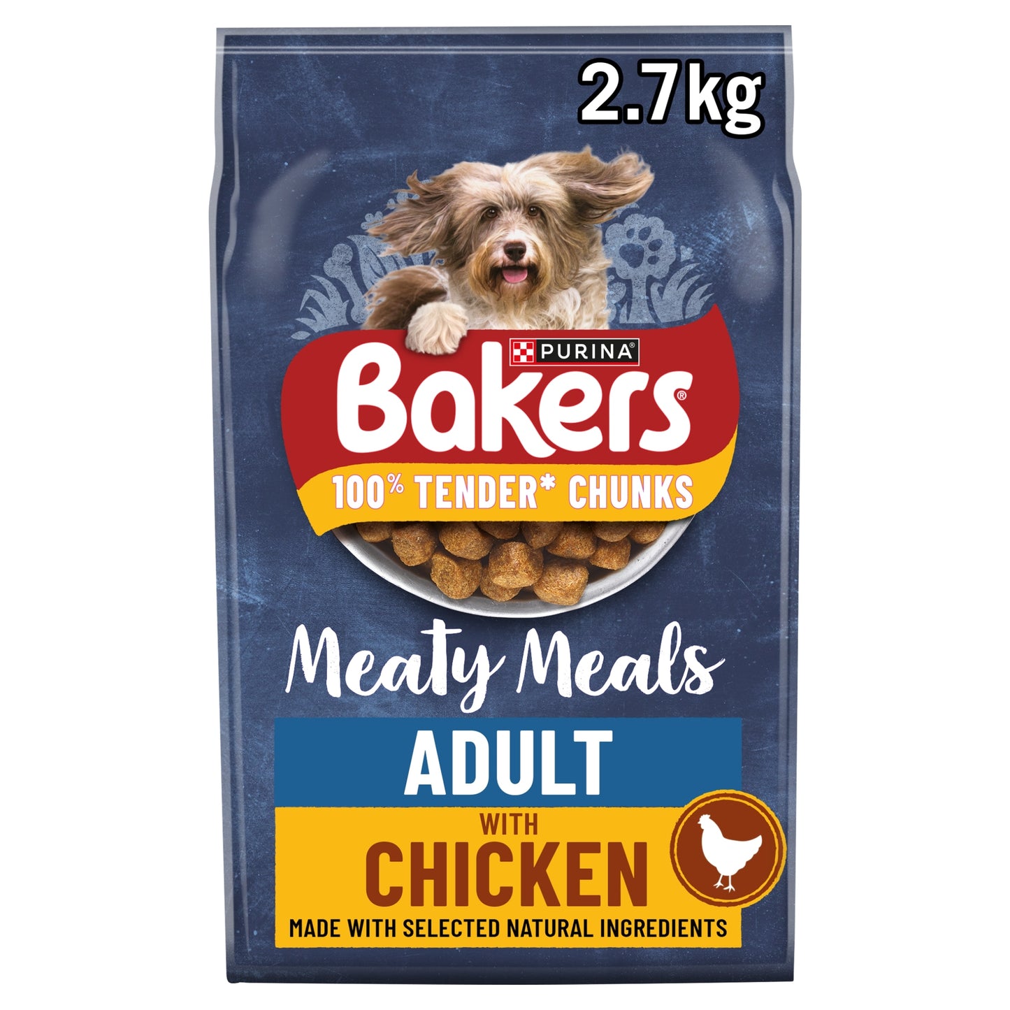 Bakers Meaty Meals Adult Dry Dog Food Chicken 2.7kg — image 1