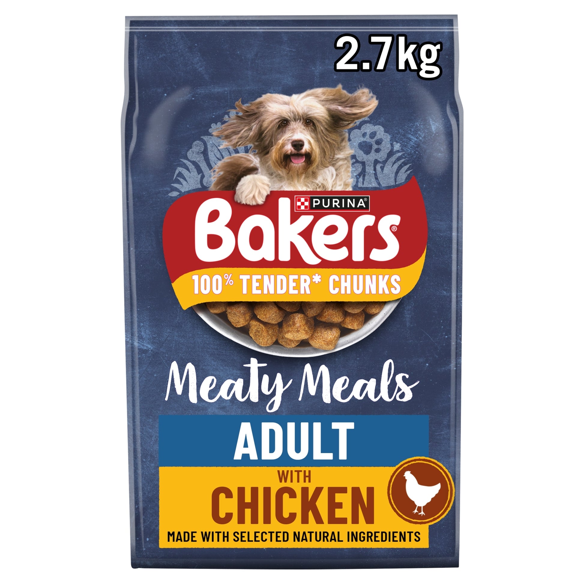 Bakers Meaty Meals Adult Dry Dog Food Chicken 2.7kg — image 1