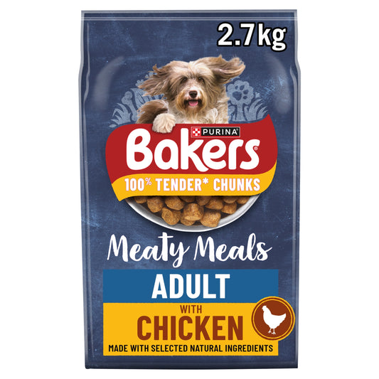 Bakers Meaty Meals Adult Dry Dog Food Chicken 2.7kg — image 1