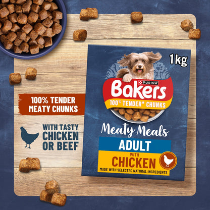 Bakers Meaty Meals Adult Dry Dog Food Chicken 2.7kg — image 4
