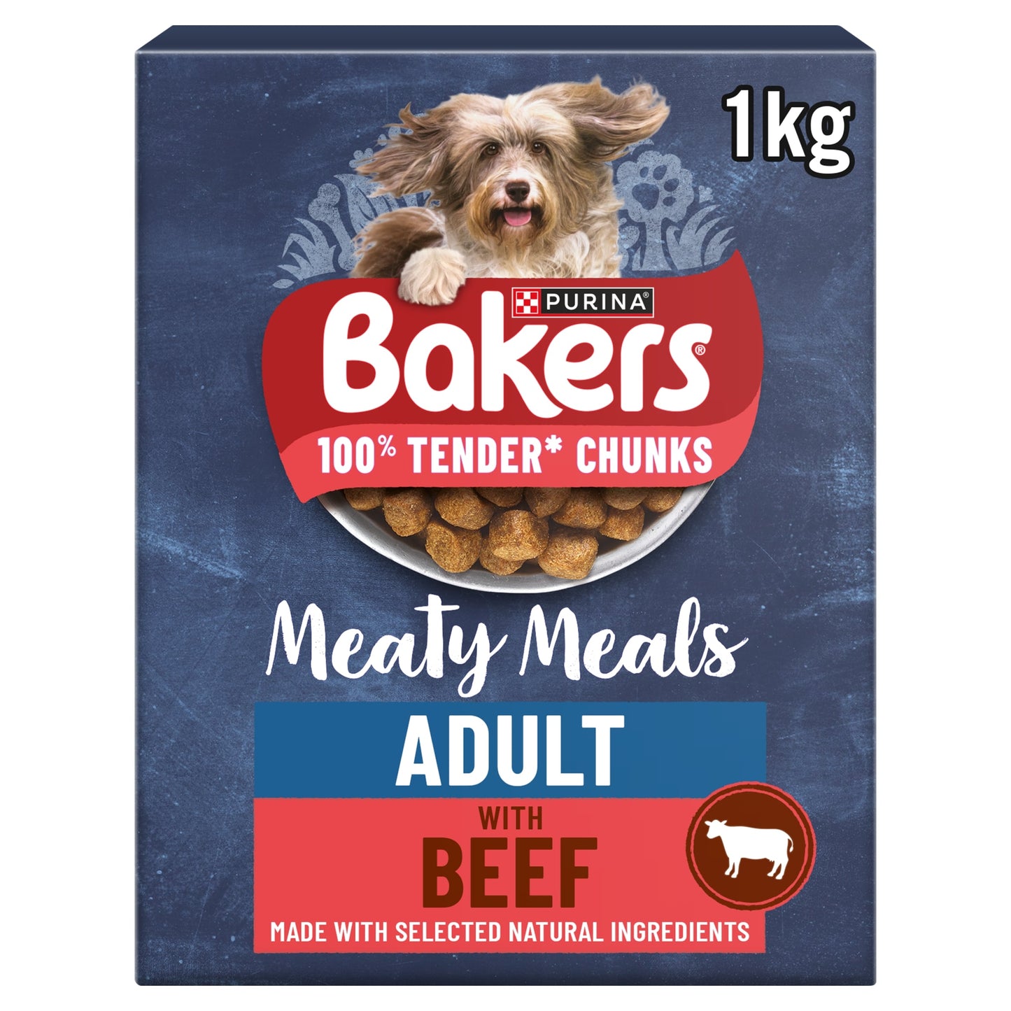 BAKERS Meaty Meals Beef Dry Dog Food 1kg — image 1