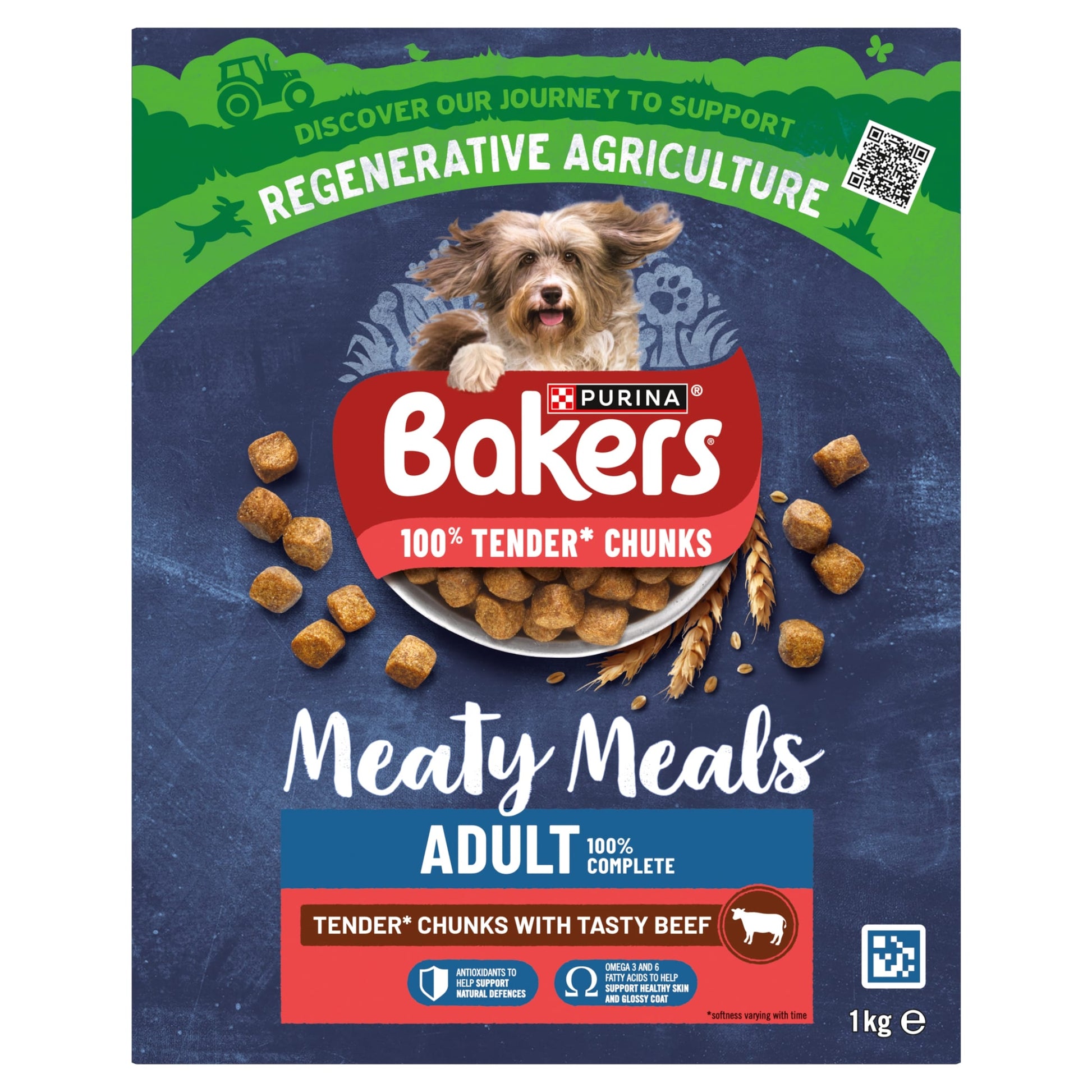 BAKERS Meaty Meals Beef Dry Dog Food 1kg — image 2