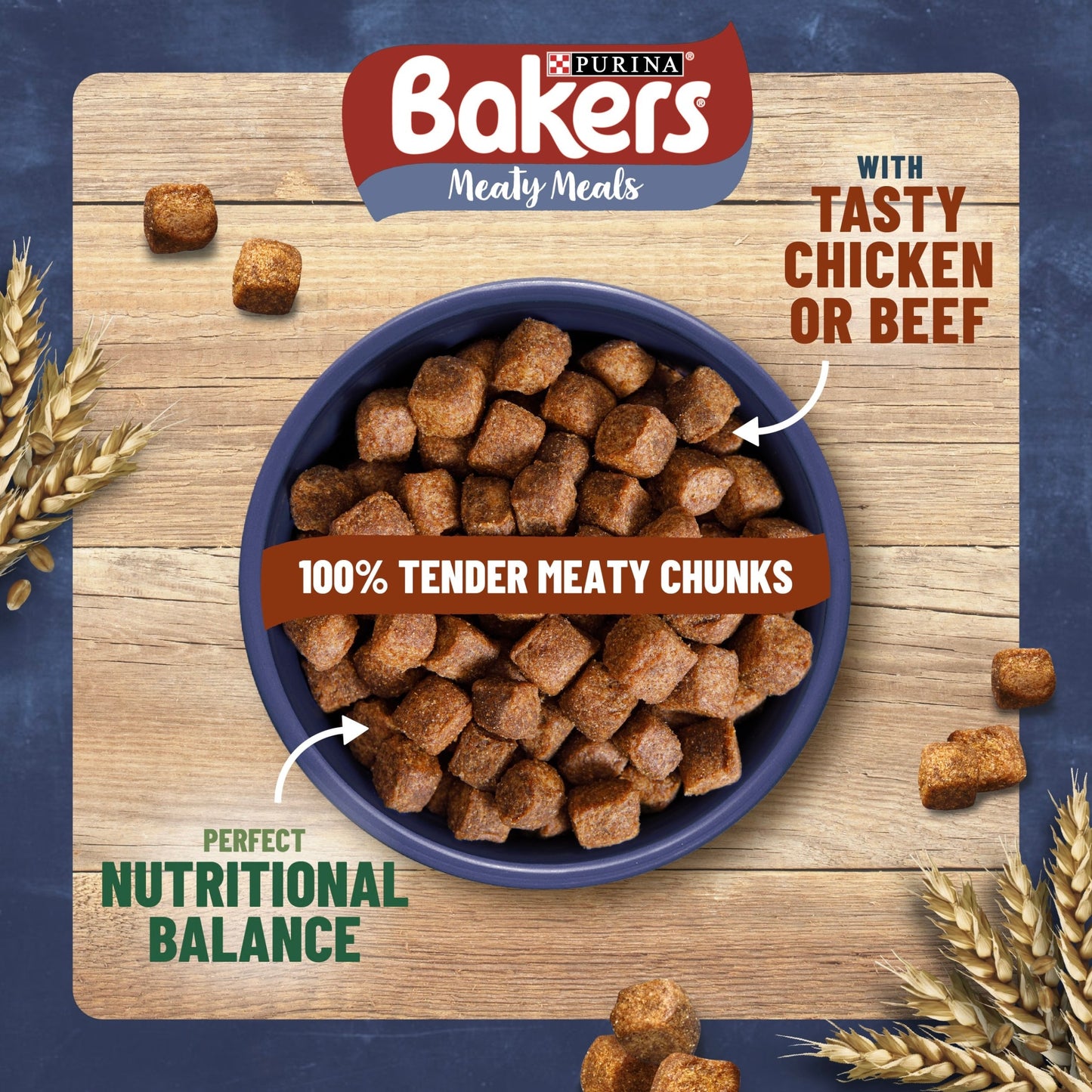 BAKERS Meaty Meals Beef Dry Dog Food 1kg — image 4