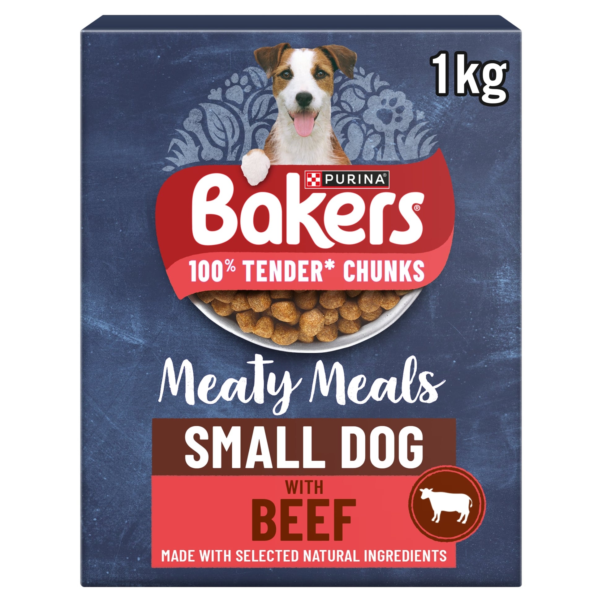 BAKERS Meaty Meals Small Dog Beef Dry Dog Food 1kg — image 1