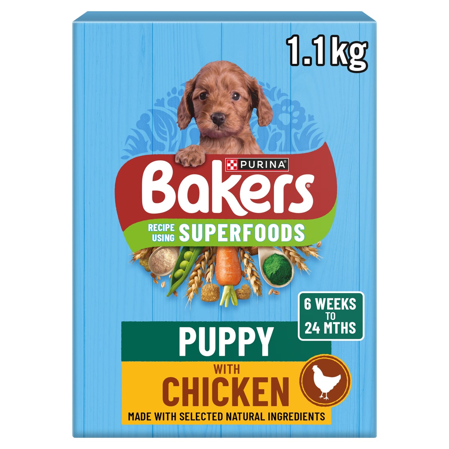 BAKERS Puppy Chicken with Vegetables Dry Dog Food 1.1kg — image 1