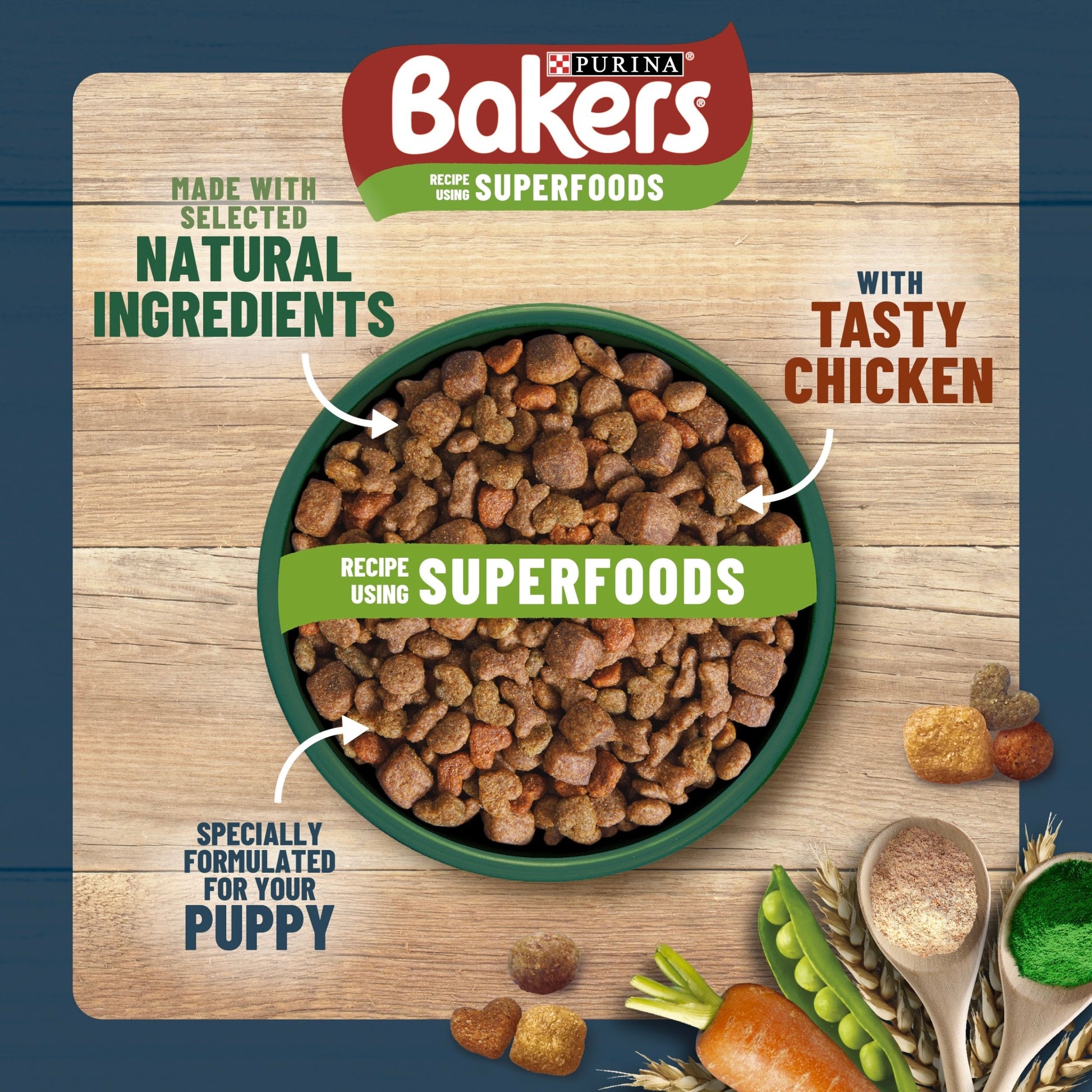 BAKERS Puppy Chicken with Vegetables Dry Dog Food 1.1kg — image 6