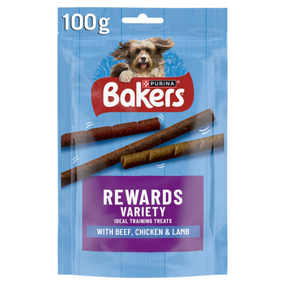 BAKERS Rewards Chicken; Beef and Lamb Dog Treats 100g — image 1