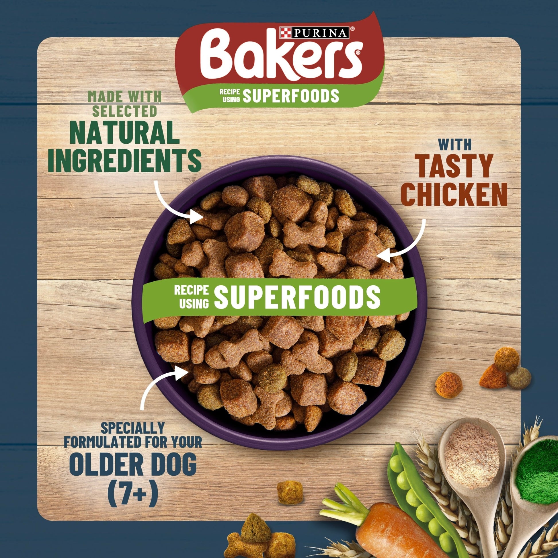 BAKERS Senior Chicken with Vegetables Dry Dog Food 2.85kg — image 2